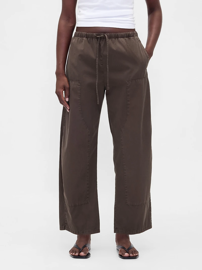 Twill Easy Double-Knee Barrel Pants