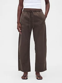 Twill Easy Double-Knee Barrel Pants