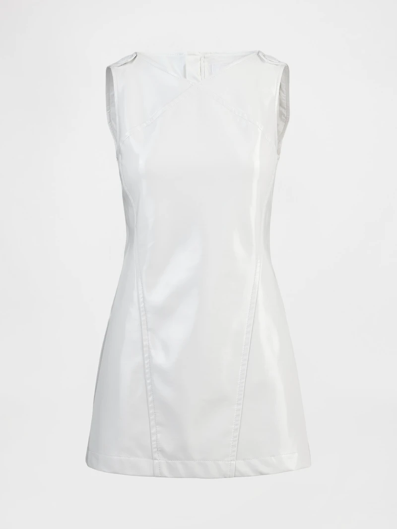 GapStudio Vegan Patent Leather Mini Dress