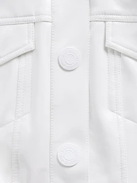 GapStudio Vegan Patent Leather Crop Jacket