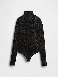 GapStudio Burnout Velvet Leopard Bodysuit