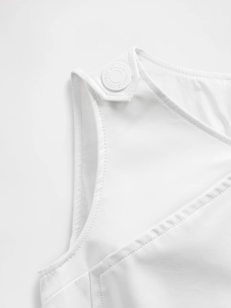 GapStudio Vegan Patent Leather Mini Dress