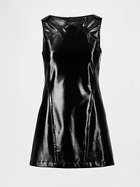 GapStudio Vegan Patent Leather Mini Dress