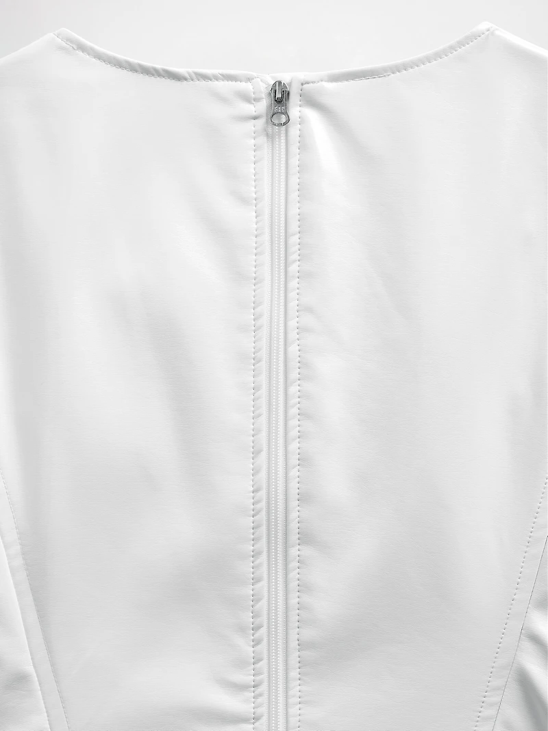 GapStudio Vegan Patent Leather Mini Dress