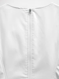 GapStudio Vegan Patent Leather Mini Dress