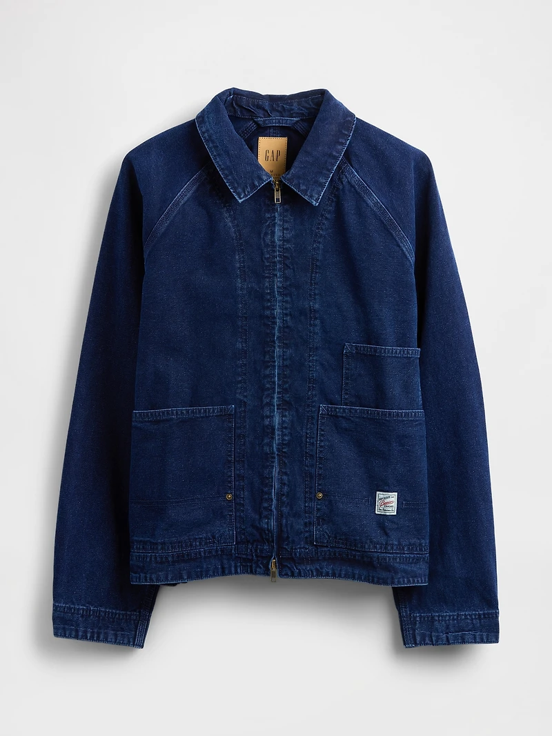 Denim Zip Chore Jacket