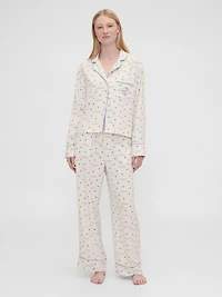 Gap × Summer Fridays Relaxed Flannel Dotted PJ Shirt