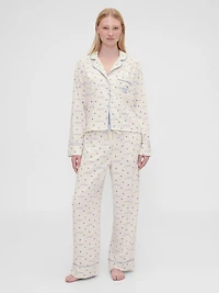 Gap × Summer Fridays Relaxed Flannel Dotted PJ Pants