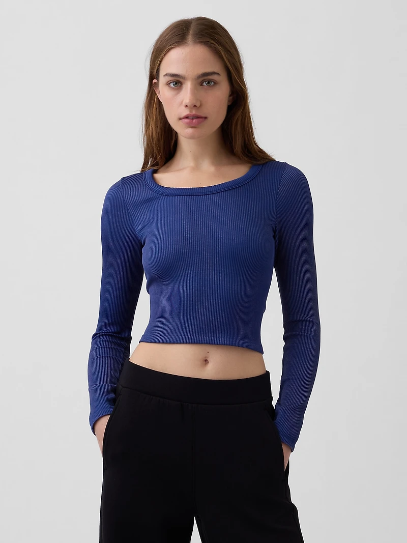 GapFit Seamless Rib Crop Top