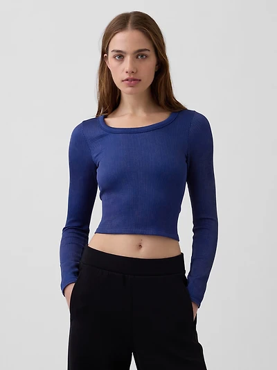GapFit Seamless Rib Crop Top