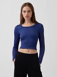 GapFit Seamless Rib Crop Top