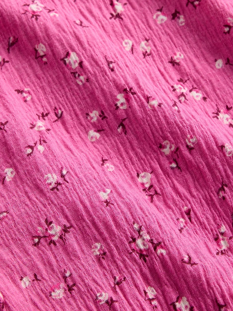 Kids Crinkle Knit Ruffle Top