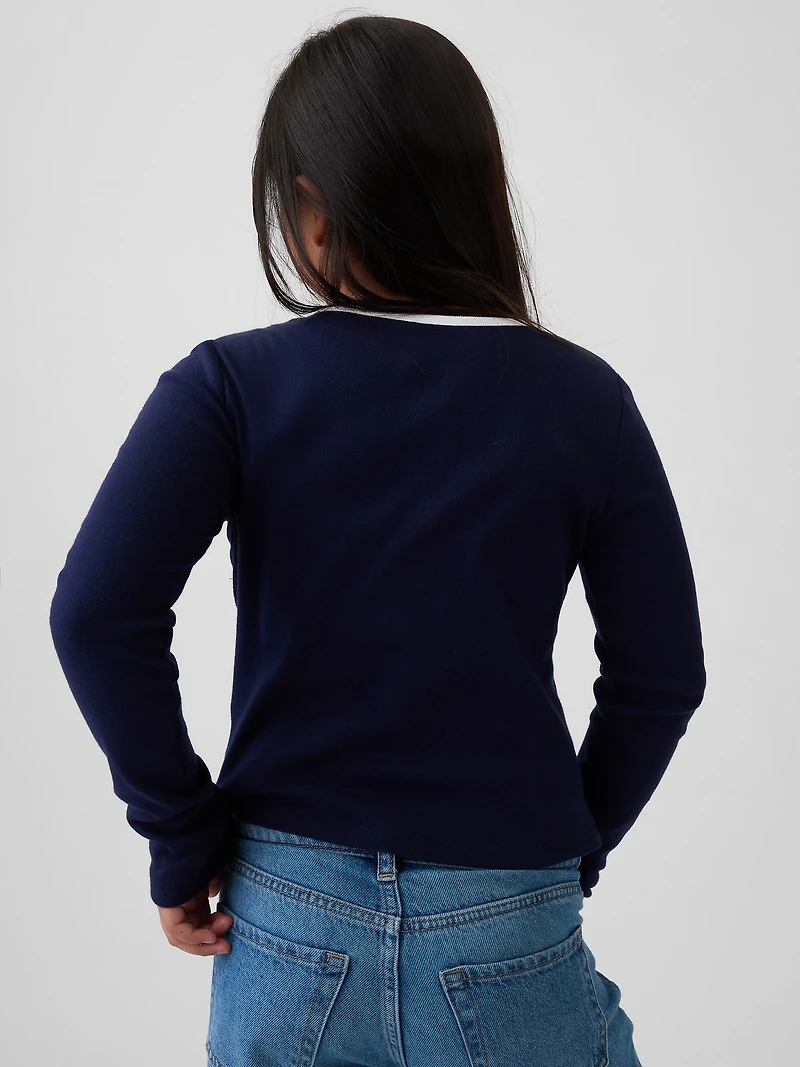 Kids Cross Front Bow T-Shirt