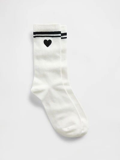 Heart Crew Socks