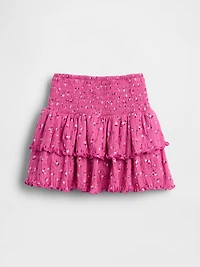 Kids Crinkle Knit Tiered Skort