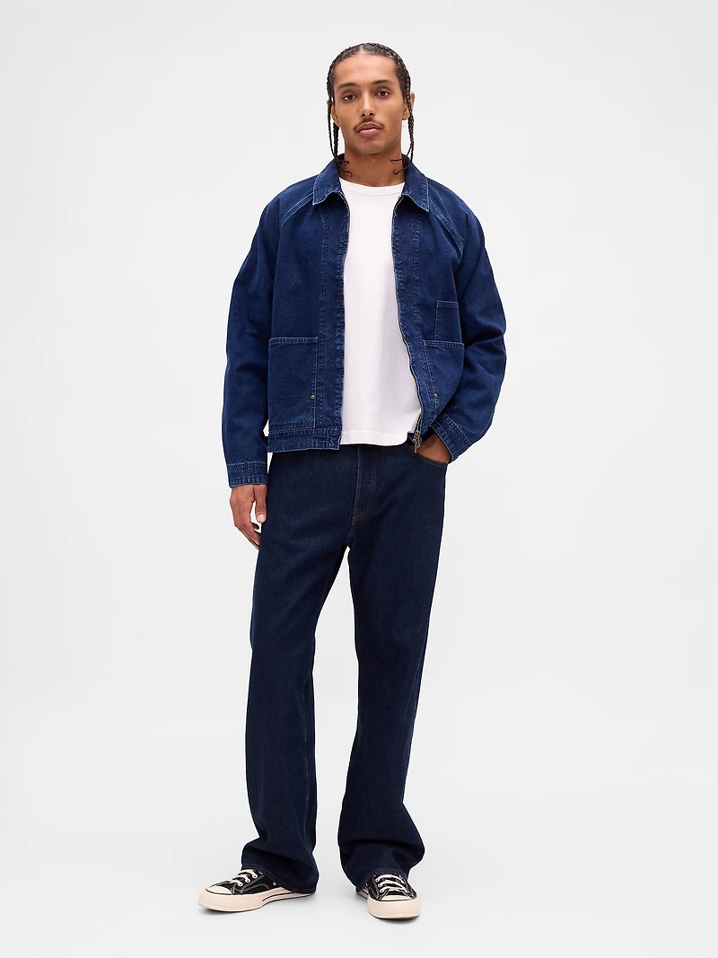 Denim Zip Chore Jacket