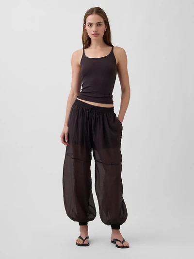 Sheer Parachute Joggers