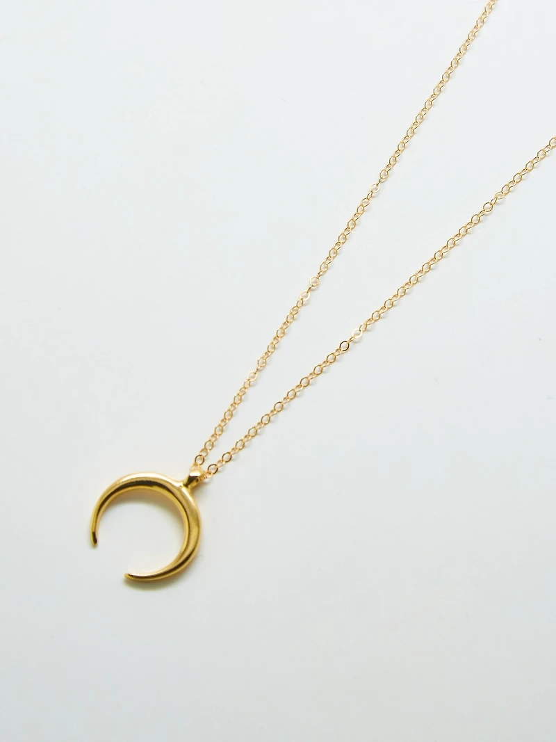 Admiral Row Gold Crescent Moon Necklace