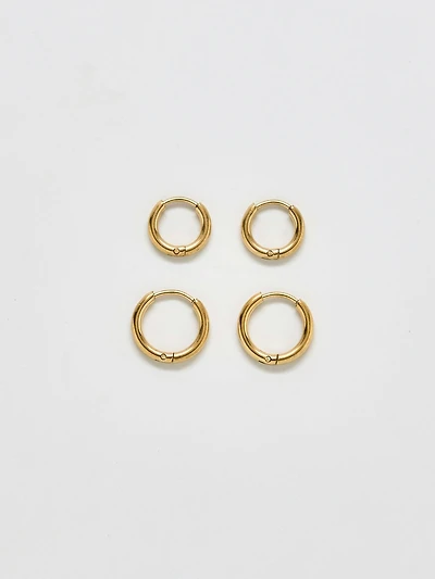 Admiral Row Mini Hoop Earrings Double Pack