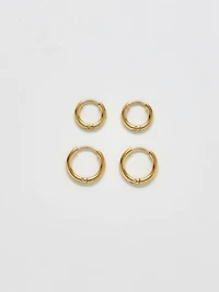 Admiral Row Mini Hoop Earrings Double Pack