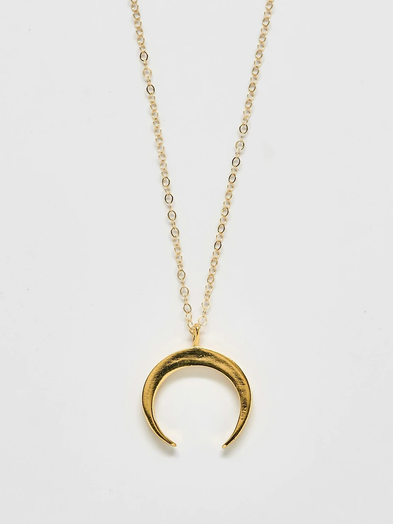 Admiral Row Gold Crescent Moon Necklace