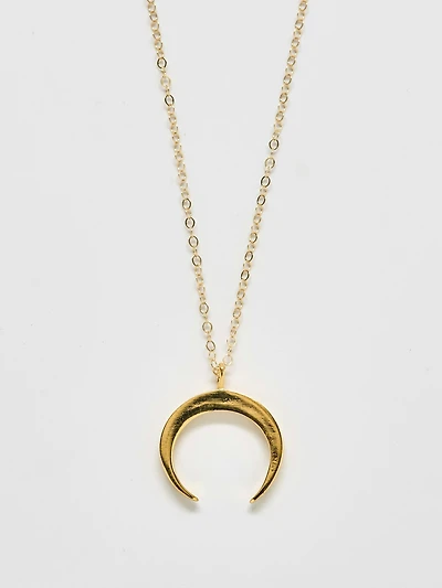 Admiral Row Gold Crescent Moon Necklace