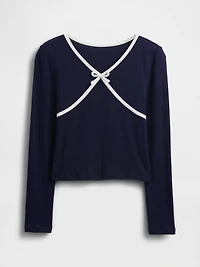 Kids Cross Front Bow T-Shirt