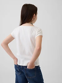 Kids Cap-Sleeve Fitted T-Shirt