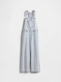 Kids Denim Stripe Baggy Overalls