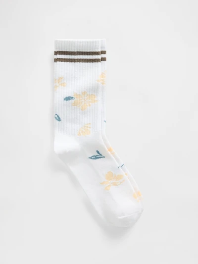 Floral Crew Socks