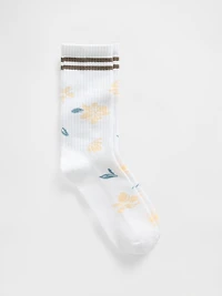 Floral Crew Socks