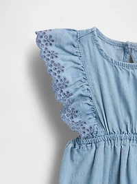 Baby Eyelet Denim One-Piece