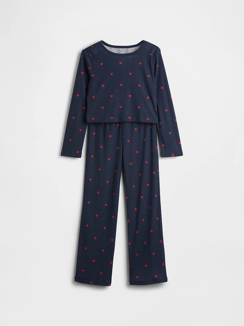 Kids Recycled Pointelle PJ Set