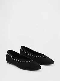 Vegan Suede Ballet Flats