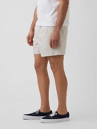 5.5" Linen-Blend Relaxed Shorts