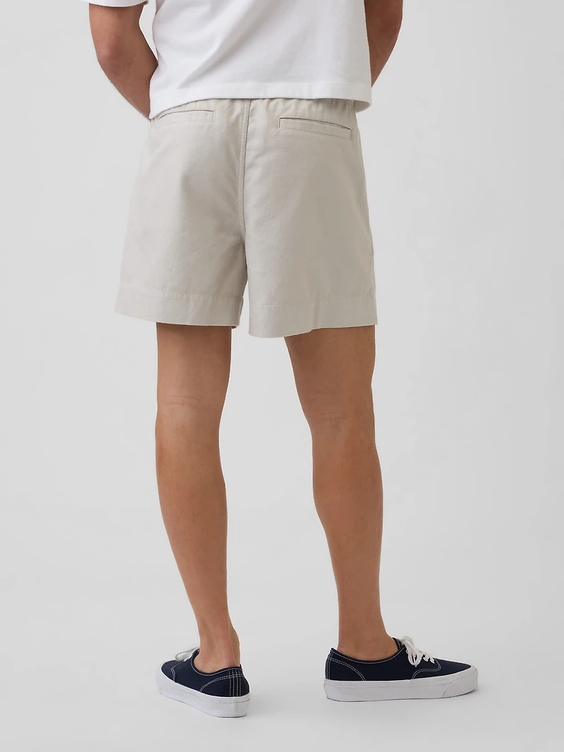 5.5" Linen-Blend Relaxed Shorts