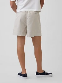 5.5" Linen-Blend Relaxed Shorts