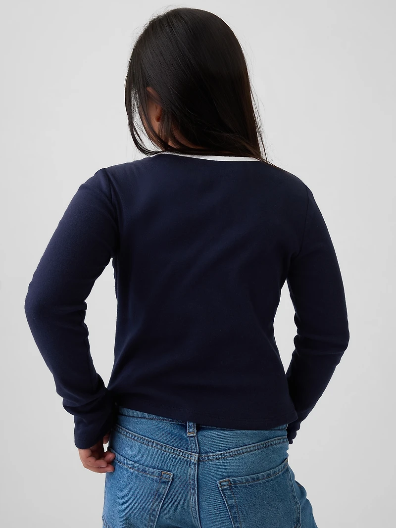 Kids Cross Front Bow T-Shirt