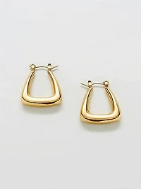 Admiral Row Gold Triangle Hoop Earrings