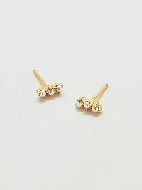 Admiral Row Gold Pearl Bar Earrings