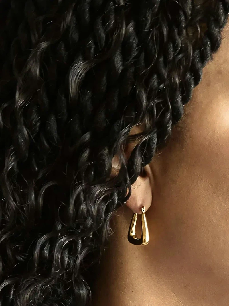 Admiral Row Gold Triangle Hoop Earrings