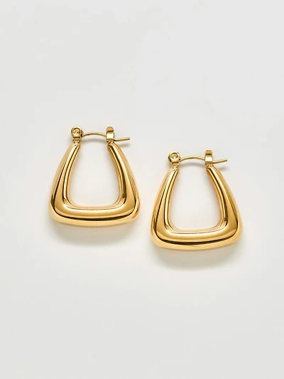 Admiral Row Gold Triangle Hoop Earrings