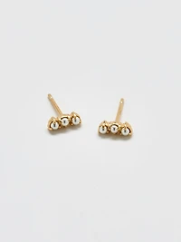 Admiral Row Gold Pearl Bar Earrings