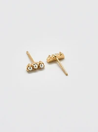 Admiral Row Gold Pearl Bar Earrings