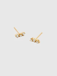Admiral Row Gold Pearl Bar Earrings
