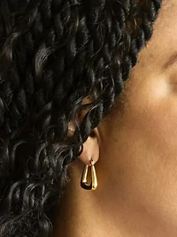 Admiral Row Gold Triangle Hoop Earrings