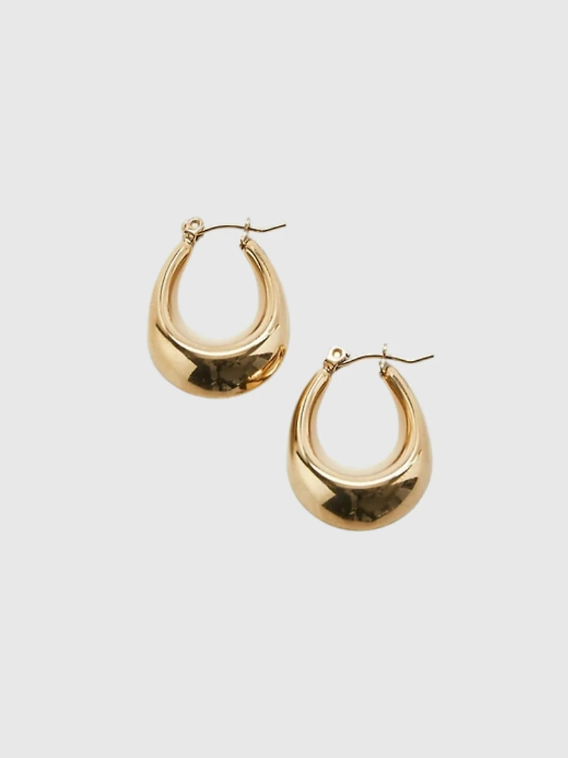 Admiral Row Gold Oval Hoop Earrings