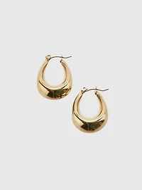 Admiral Row Gold Oval Hoop Earrings