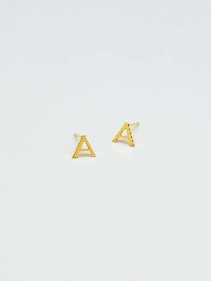 Admiral Row Gold Initial Earrings
