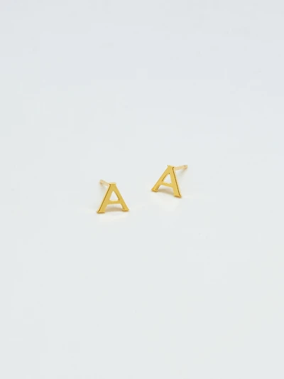 Admiral Row Gold Initial Earrings